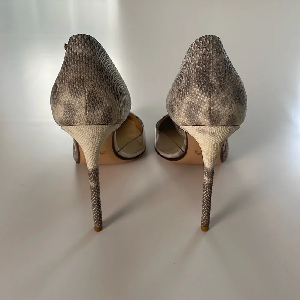 FRANCESCO RUSSO Paris Leather Plexi Pumps Heels. 40. - Picture 6 of 11